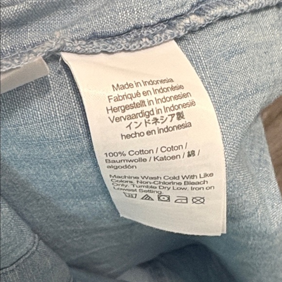 J. Crew Chambray Ruffle Tank Blue  Top Denim size small NEW - Picture 10 of 10